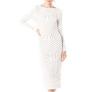Dress the Population Emery White Sequin Dress XS